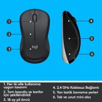 LOGITECH MK540 Q ADVANCED KABLOSUZ TÜRKÇE KLAVYE & MOUSE SETİ-SİYAH 920-008687 - 4